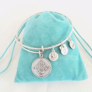 Alex and Ani CELTIC KNOT Silver Charms Bracelet Adjustable Size